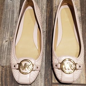 Michael Kors Lillie Leather Pale Pink Moccasin